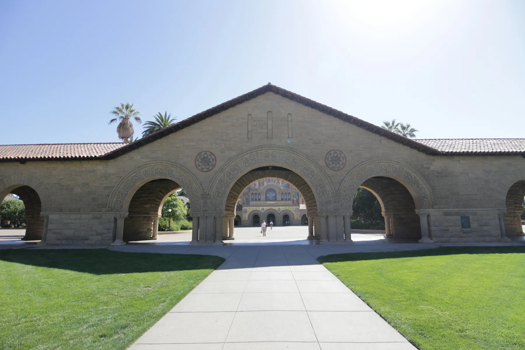 Sandstone arches of a top US university campus